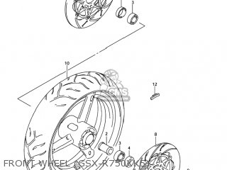 FRONT WHEEL (GSX-R750XK5) - GSXR750X 2004 (K4) USA (E03)