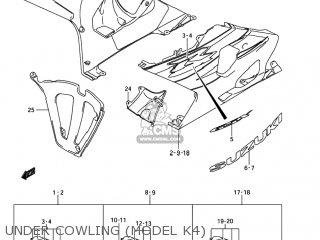 UNDER COWLING (MODEL K4) - GSXR750X 2004 (K4) USA (E03)