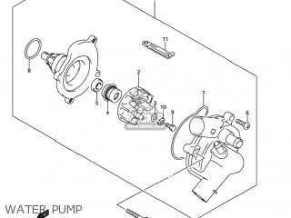WATER PUMP - GSXR750X 2004 (K4) USA (E03)