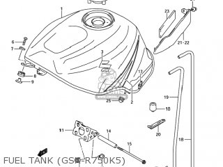FUEL TANK (GSX-R750K5) - GSXR750X 2005 (K5) USA (E03)