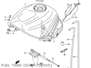 FUEL TANK GSX-R750XK5) - GSXR750X 2005 (K5) USA (E03)