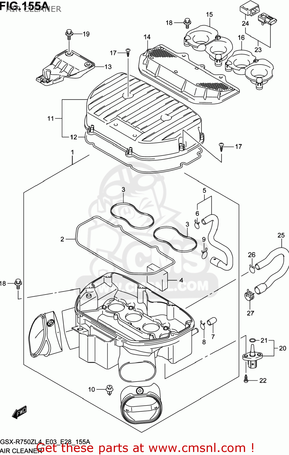 AIR CLEANER GSXR750Z 2014 (L4) USA (E03)