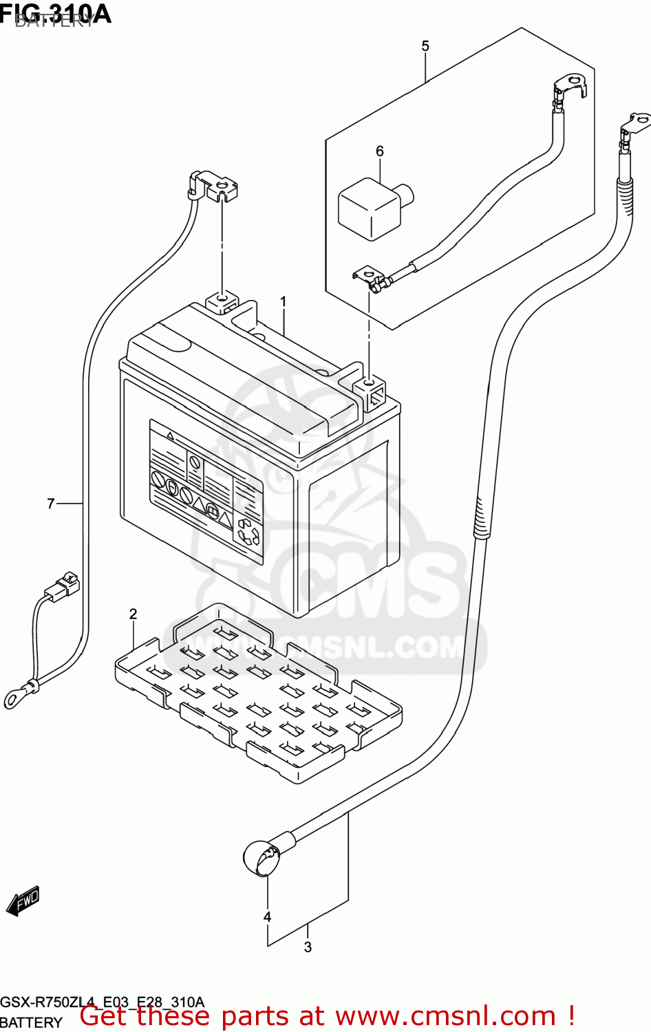 BATTERY GSXR750Z 2014 (L4) USA (E03)