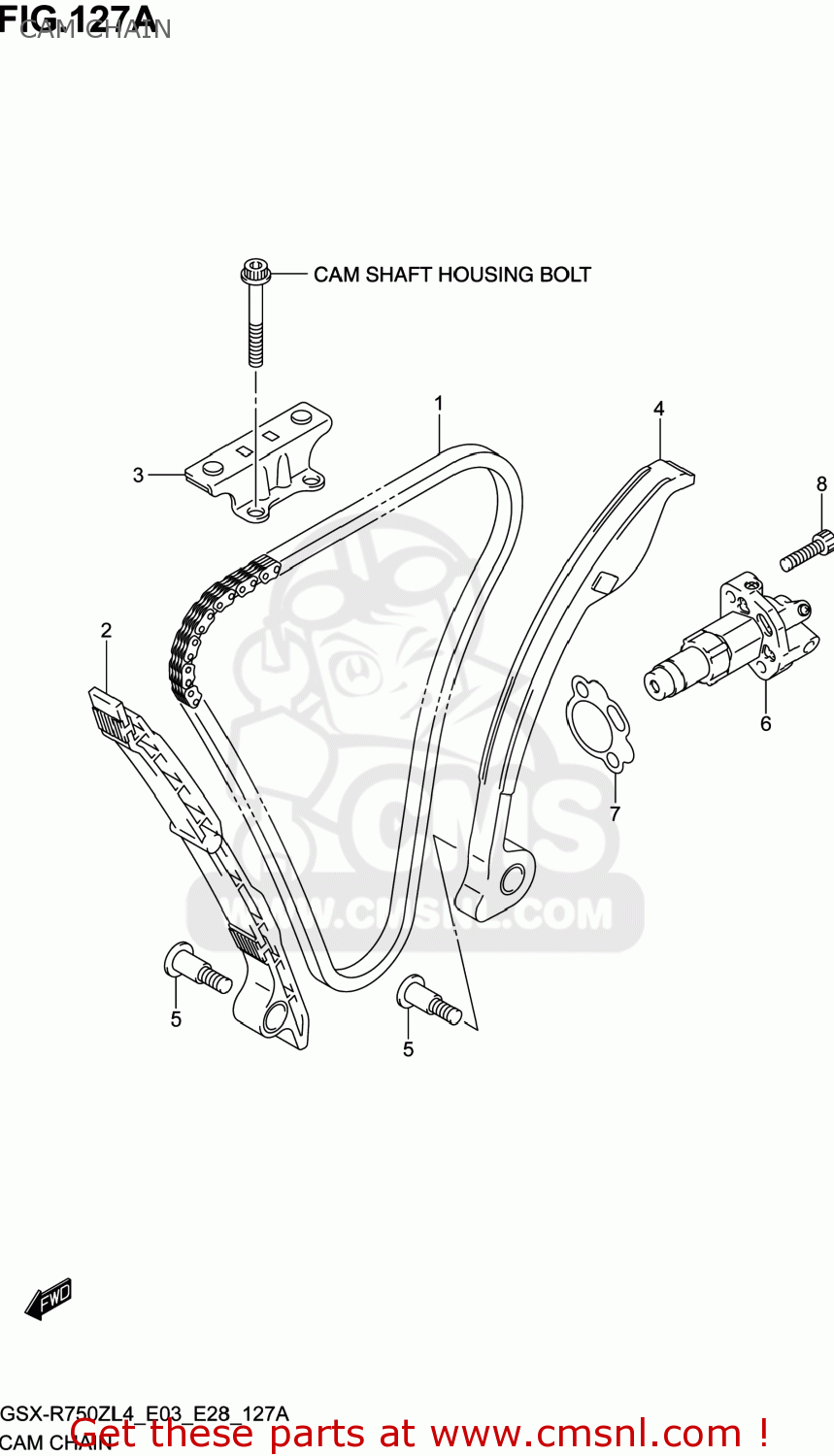 CAM CHAIN GSXR750Z 2014 (L4) USA (E03)