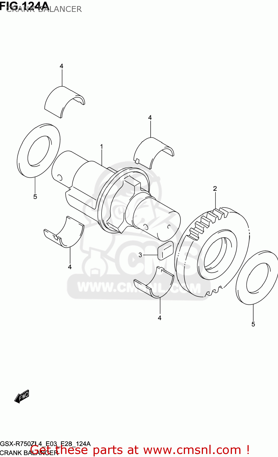 CRANK BALANCER GSXR750Z 2014 (L4) USA (E03)