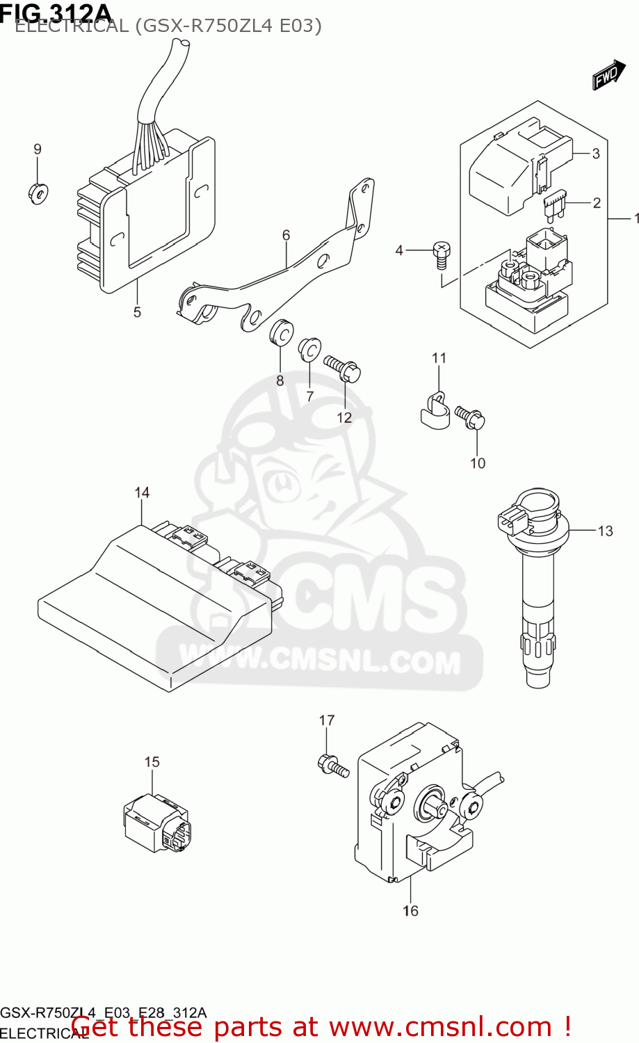 ELECTRICAL (GSX-R750ZL4 E03) GSXR750Z 2014 (L4) USA (E03)