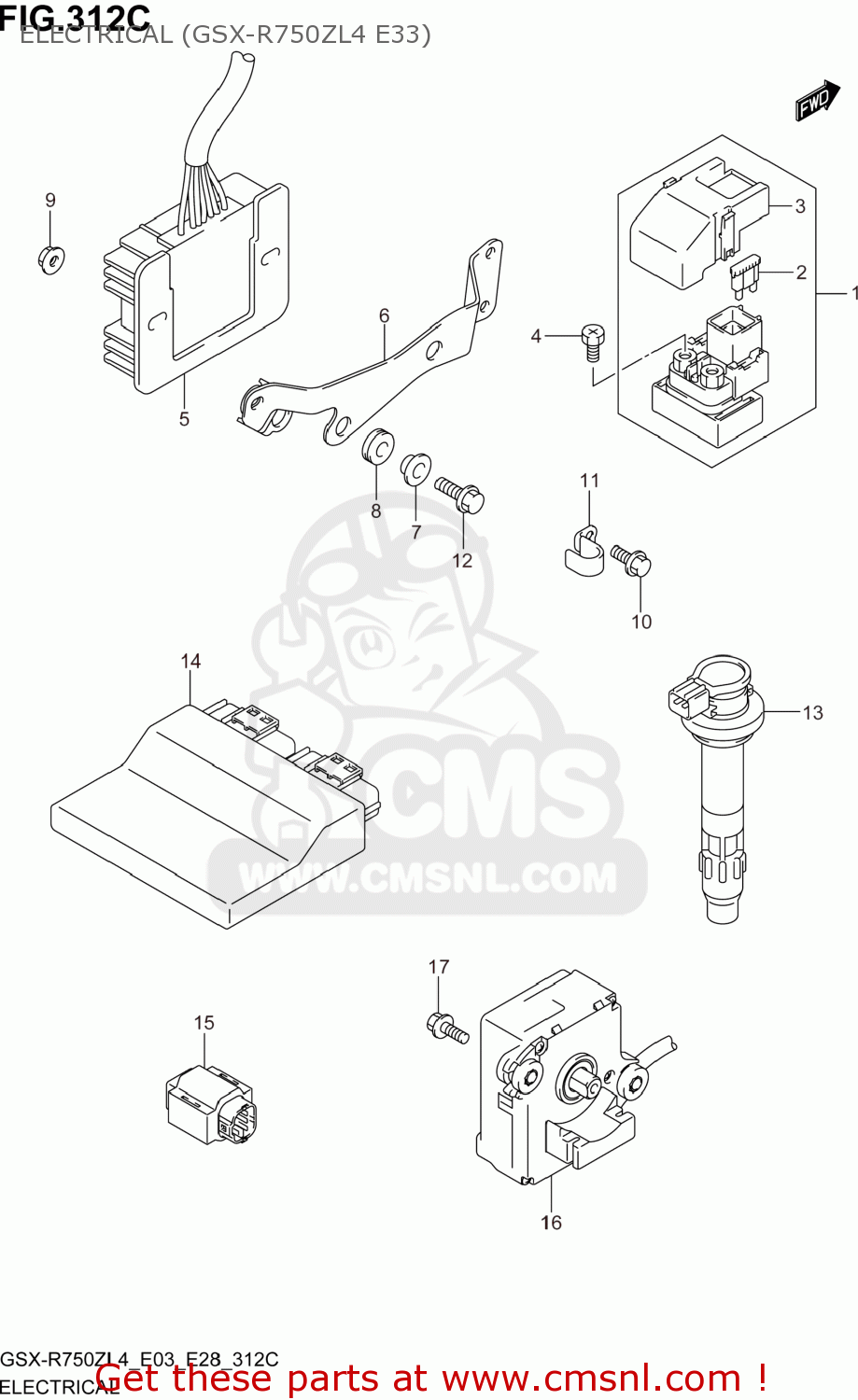 ELECTRICAL (GSX-R750ZL4 E33) GSXR750Z 2014 (L4) USA (E03)