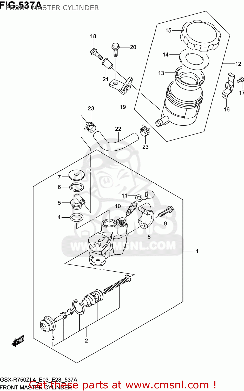 FRONT MASTER CYLINDER GSXR750Z 2014 (L4) USA (E03)