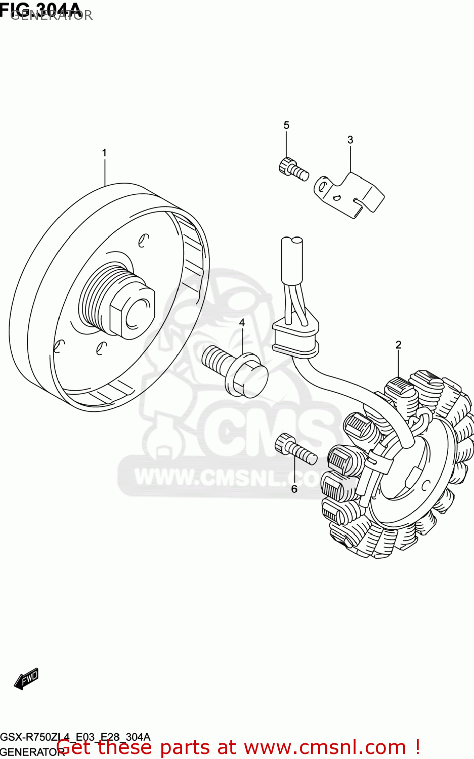 GENERATOR GSXR750Z 2014 (L4) USA (E03)