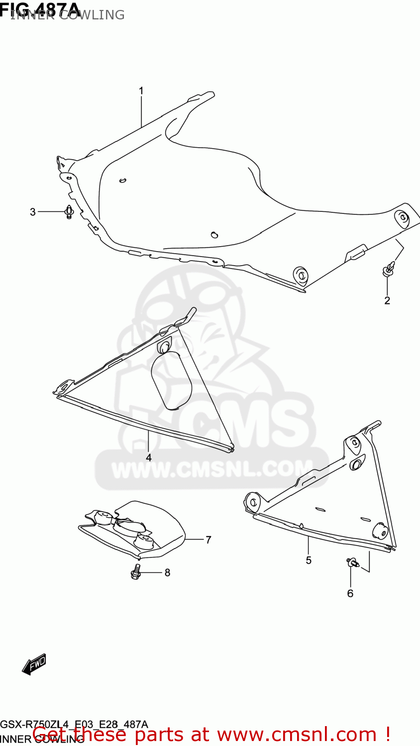 INNER COWLING GSXR750Z 2014 (L4) USA (E03)