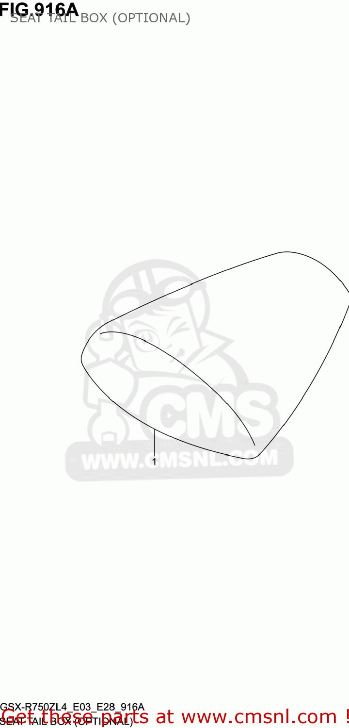 SEAT TAIL BOX (OPTIONAL) GSXR750Z 2014 (L4) USA (E03)