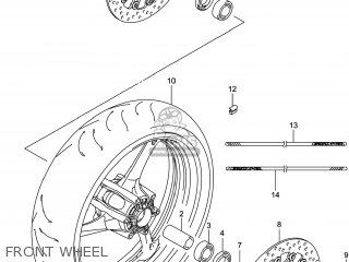 FRONT WHEEL - GSXR750Z 2014 (L4) USA (E03)