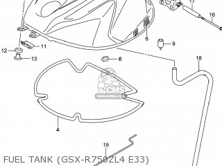 FUEL TANK (GSX-R750ZL4 E33) - GSXR750Z 2014 (L4) USA (E03)