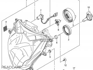HEADLAMP - GSXR750Z 2014 (L4) USA (E03)