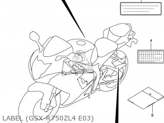 LABEL (GSX-R750ZL4 E03) - GSXR750Z 2014 (L4) USA (E03)