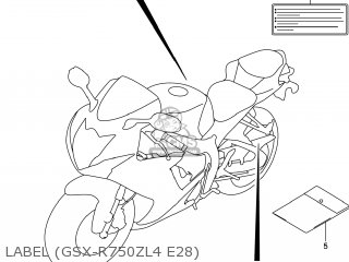 LABEL (GSX-R750ZL4 E28) - GSXR750Z 2014 (L4) USA (E03)