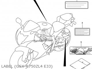 LABEL (GSX-R750ZL4 E33) - GSXR750Z 2014 (L4) USA (E03)
