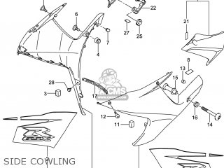 SIDE COWLING - GSXR750Z 2014 (L4) USA (E03)
