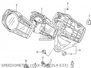 SPEEDOMETER (GSX-R750ZL4 E33) - GSXR750Z 2014 (L4) USA (E03)