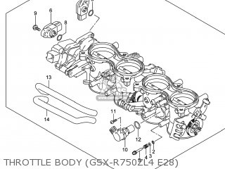 THROTTLE BODY (GSX-R750ZL4 E28) - GSXR750Z 2014 (L4) USA (E03)