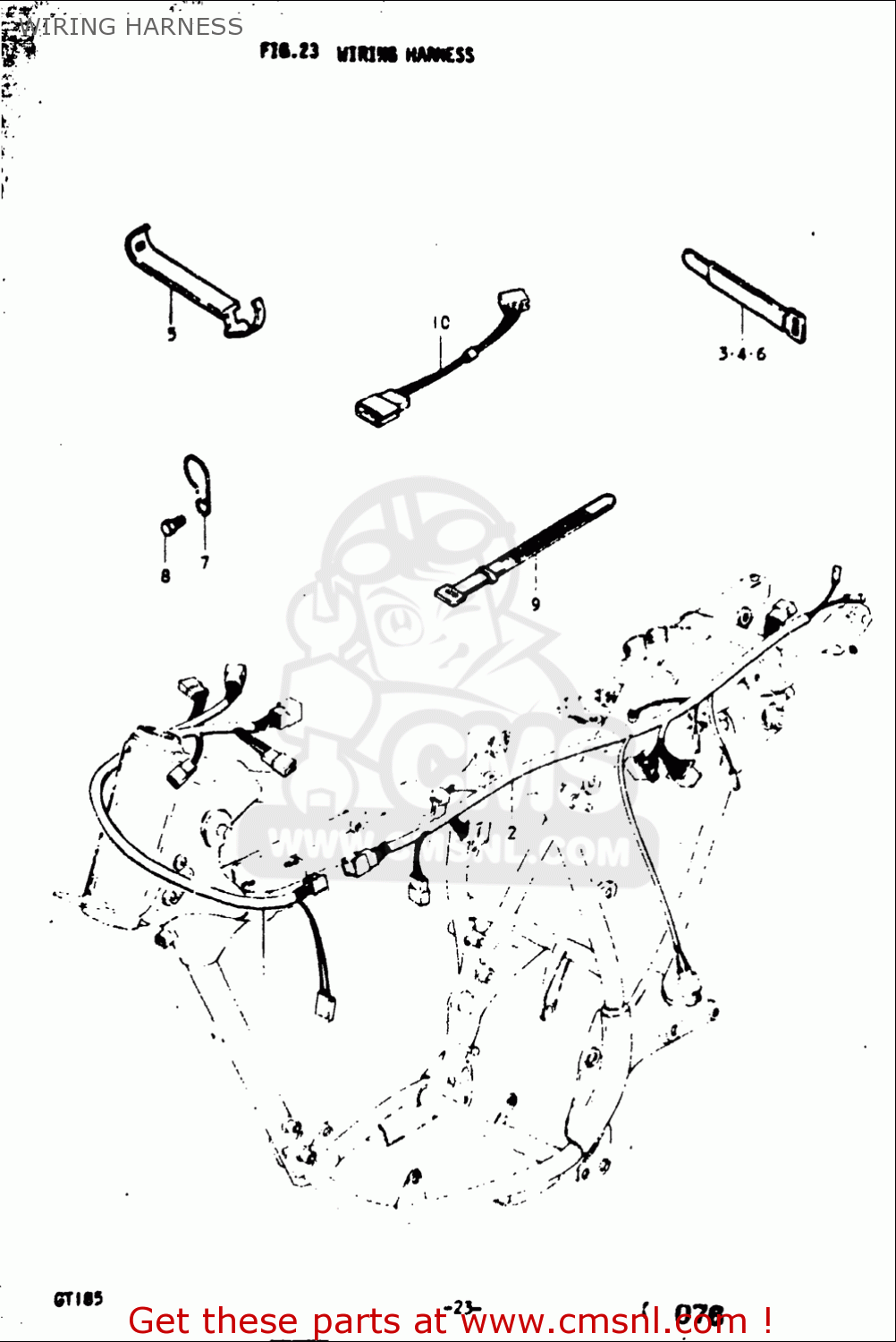 WIRING HARNESS GT185 1973 1974 1975 1976 1977 (K) (L) (M) (A) (B) USA (E03)