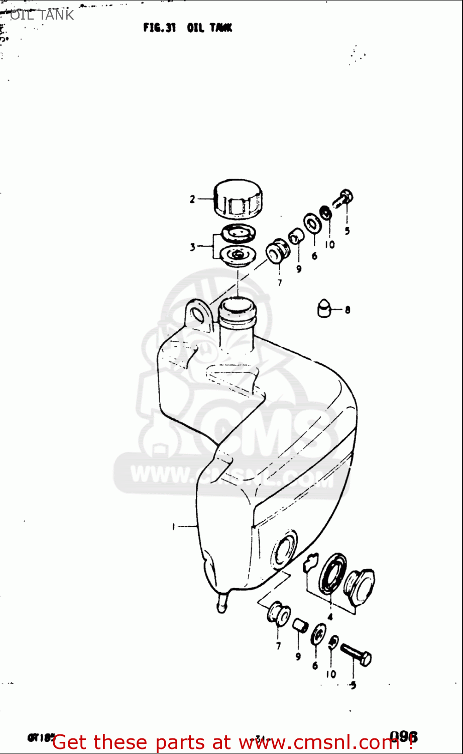 OIL TANK GT185 1973 1974 1975 1976 1977 (K) (L) (M) (A) (B) USA (E03)