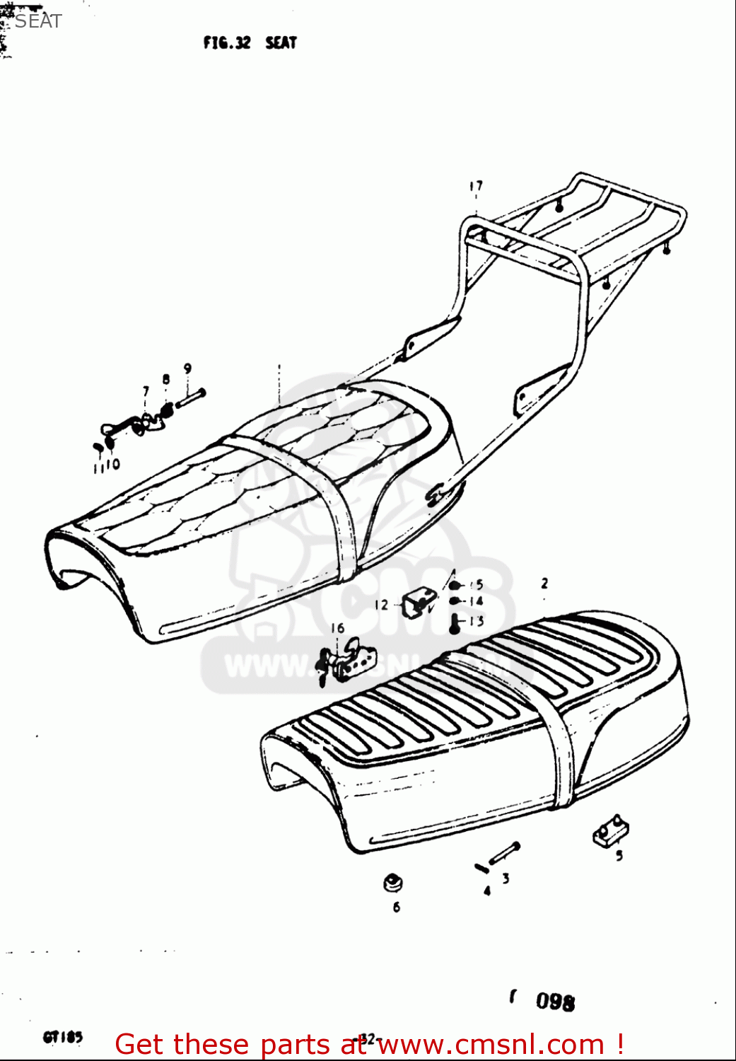 SEAT GT185 1973 1974 1975 1976 1977 (K) (L) (M) (A) (B) USA (E03)