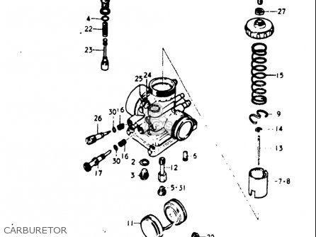 CARBURETOR - GT185 1973 1974 1975 1976 1977 (K) (L) (M) (A) (B) USA (E03)