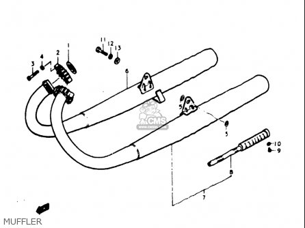 MUFFLER - GT185 1973 1974 1975 1976 1977 (K) (L) (M) (A) (B) USA (E03)