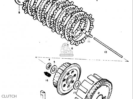 CLUTCH - GT185 1973 1974 1975 1976 1977 (K) (L) (M) (A) (B) USA (E03)