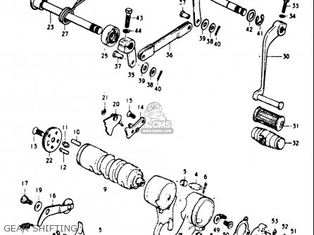 GEAR SHIFTING - GT185 1973 1974 1975 1976 1977 (K) (L) (M) (A) (B) USA (E03)