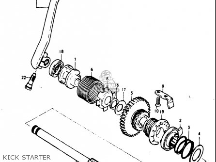 KICK STARTER - GT185 1973 1974 1975 1976 1977 (K) (L) (M) (A) (B) USA (E03)