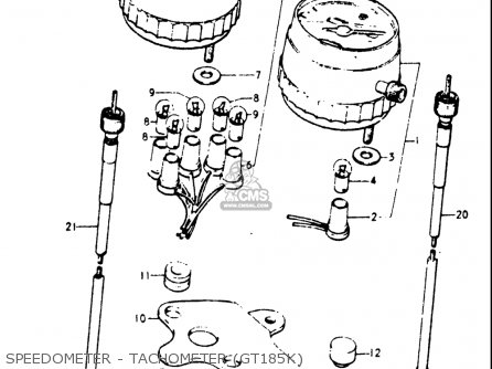 SPEEDOMETER - TACHOMETER (GT185K) - GT185 1973 1974 1975 1976 1977 (K) (L) (M) (A) (B) USA (E03)