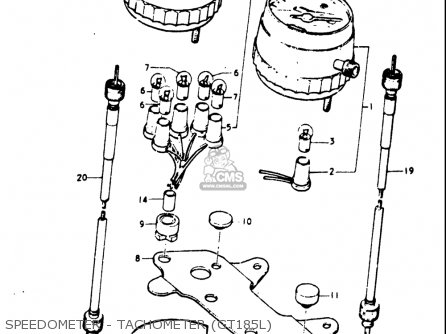SPEEDOMETER - TACHOMETER (GT185L) - GT185 1973 1974 1975 1976 1977 (K) (L) (M) (A) (B) USA (E03)