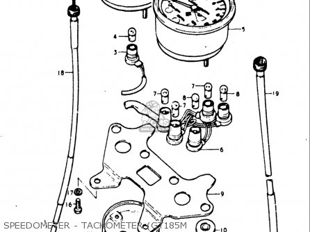 SPEEDOMETER - TACHOMETER (GT185M - GT185 1973 1974 1975 1976 1977 (K) (L) (M) (A) (B) USA (E03)