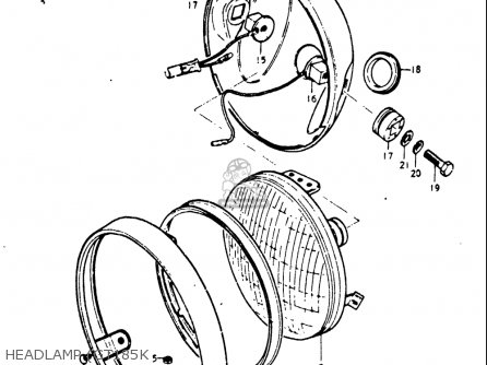 HEADLAMP (GT185K - GT185 1973 1974 1975 1976 1977 (K) (L) (M) (A) (B) USA (E03)