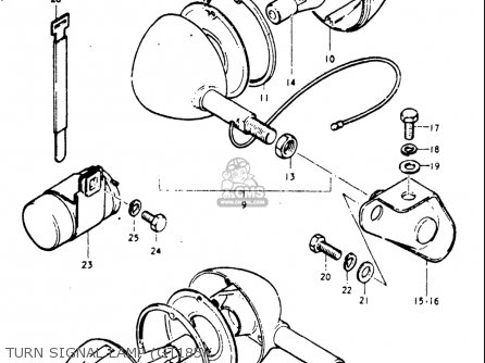 TURN SIGNAL LAMP (GT185K - GT185 1973 1974 1975 1976 1977 (K) (L) (M) (A) (B) USA (E03)