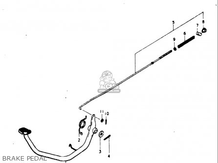 BRAKE PEDAL - GT185 1973 1974 1975 1976 1977 (K) (L) (M) (A) (B) USA (E03)