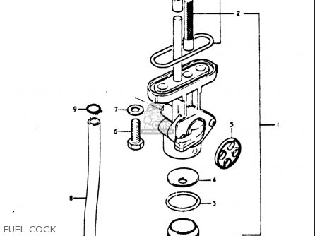 FUEL COCK - GT185 1973 1974 1975 1976 1977 (K) (L) (M) (A) (B) USA (E03)