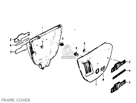 FRAME COVER - GT185 1973 1974 1975 1976 1977 (K) (L) (M) (A) (B) USA (E03)