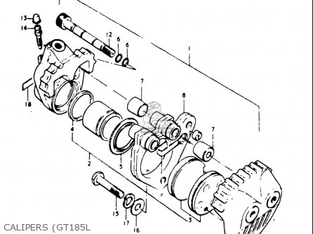 CALIPERS (GT185L - GT185 1973 1974 1975 1976 1977 (K) (L) (M) (A) (B) USA (E03)