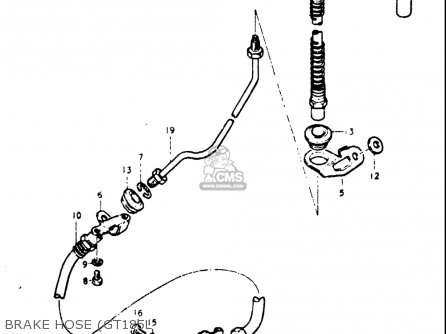 BRAKE HOSE (GT185L - GT185 1973 1974 1975 1976 1977 (K) (L) (M) (A) (B) USA (E03)