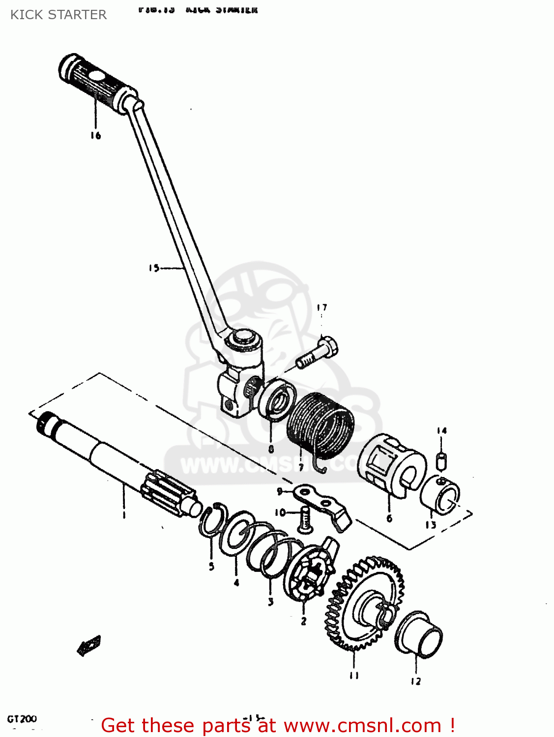 KICK STARTER GT200 1979 (N) GENERAL EXPORT (E01)