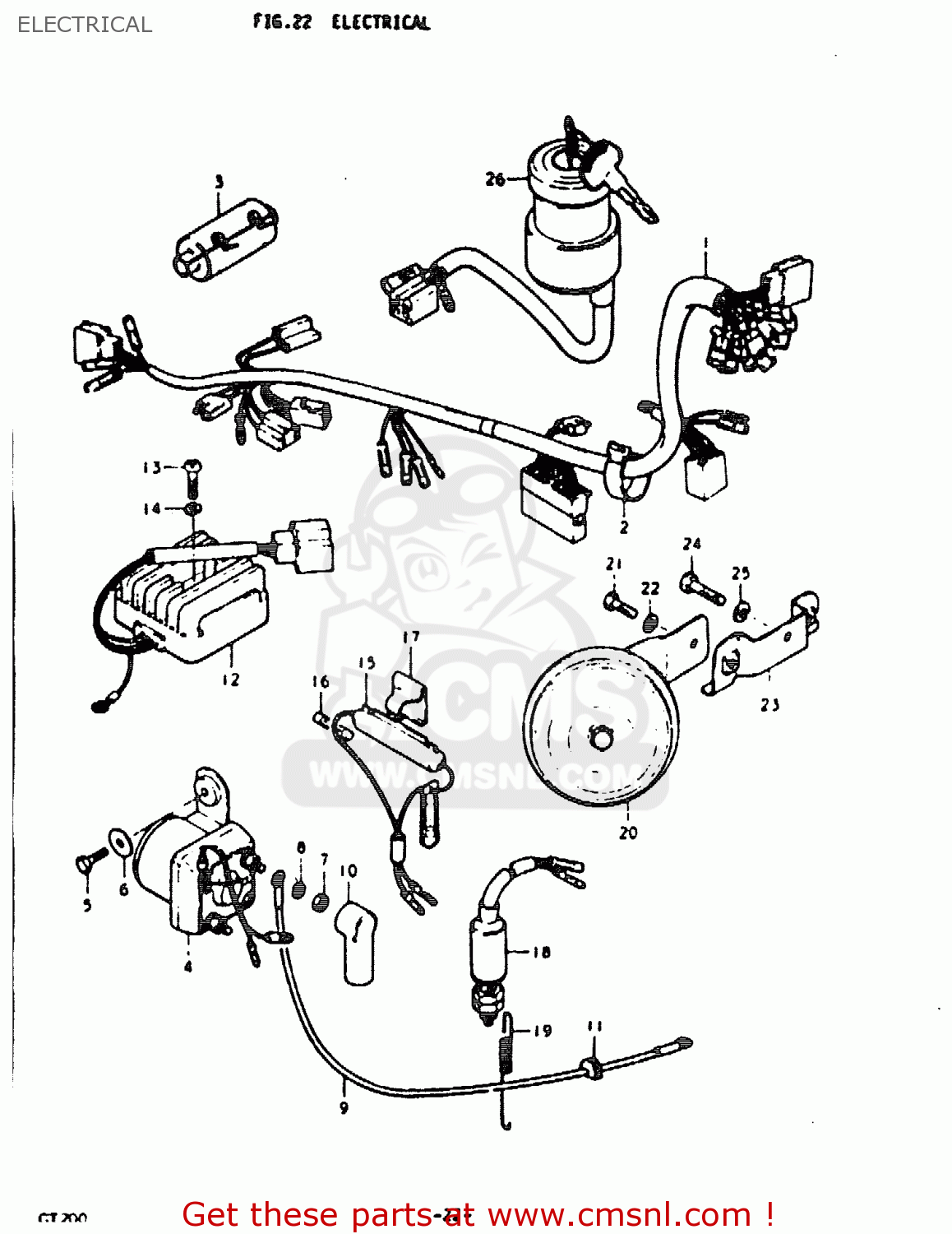 ELECTRICAL GT200 1979 (N) GENERAL EXPORT (E01)