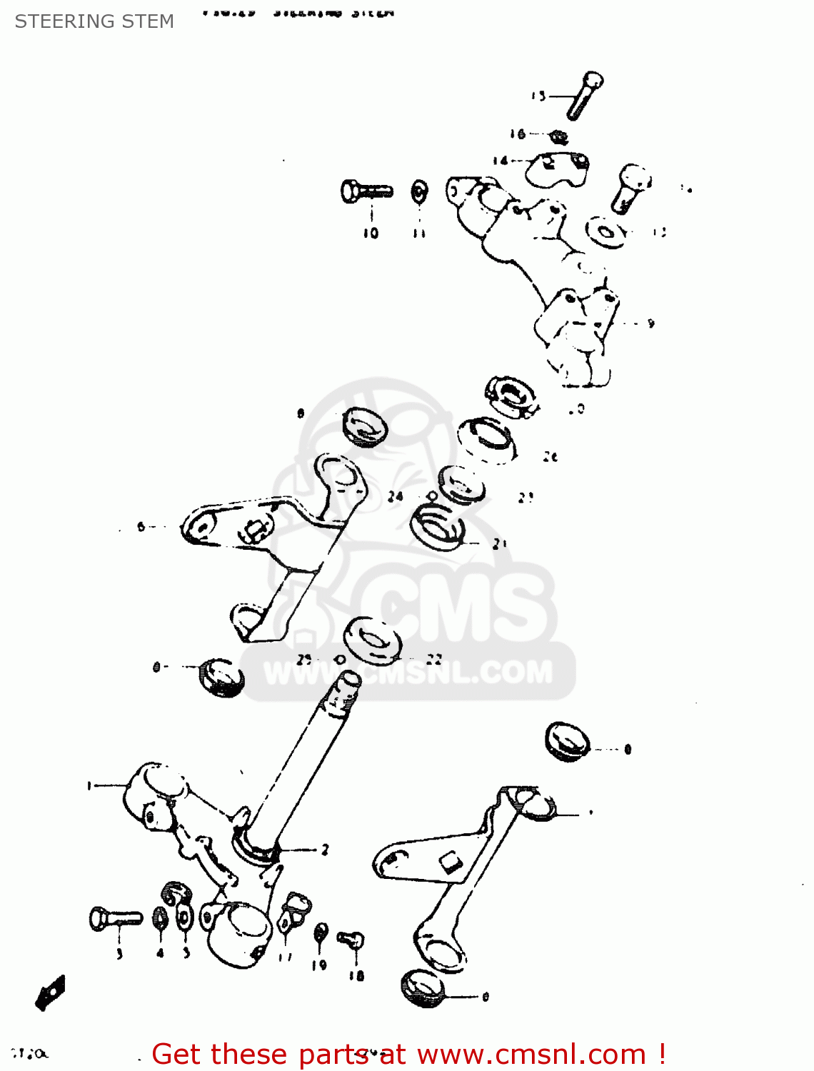 STEERING STEM GT200 1979 (N) GENERAL EXPORT (E01)