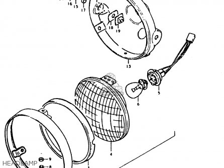 HEADLAMP - GT200 1979 (N) GENERAL EXPORT (E01)