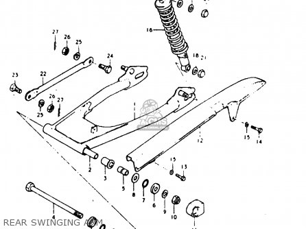 REAR SWINGING ARM - GT200 1979 (N) GENERAL EXPORT (E01)
