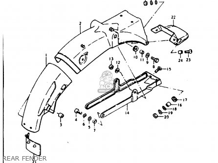 REAR FENDER - GT200 1979 (N) GENERAL EXPORT (E01)