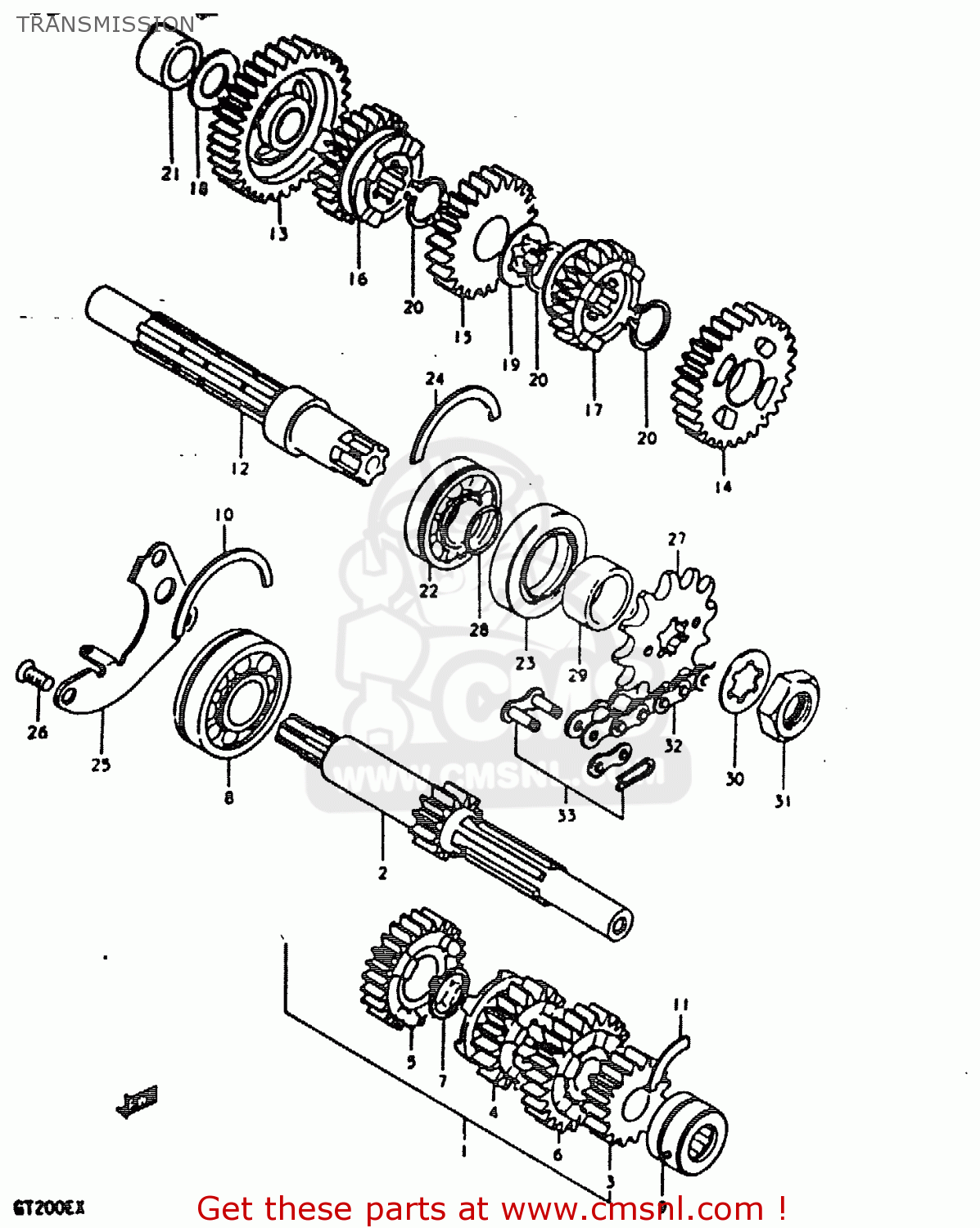 TRANSMISSION GT200 1981 (X) (E01 E02 E06 E07 E09 E13 E21 E22 E24)