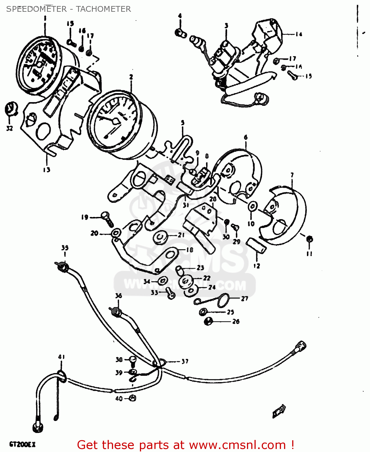 SPEEDOMETER - TACHOMETER GT200 1981 (X) (E01 E02 E06 E07 E09 E13 E21 E22 E24)
